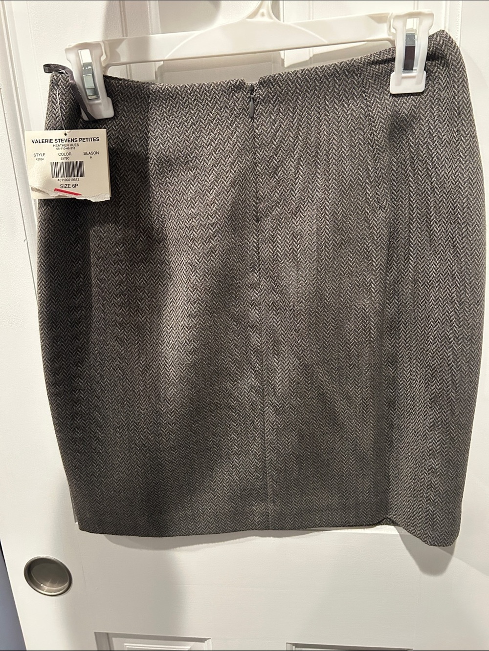 Valerie Stevens gray Heather hues skirt pure wool